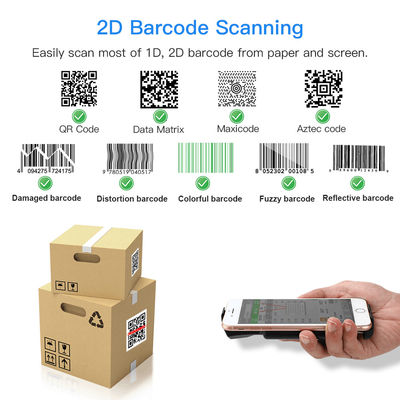 Android 2D 1D EAN14 EAN128 Wireless QR Code Scanner پوشیدنی