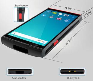 اسکنر ترمینال دستی دستی صنعتی بلوتوث GPS Rugged PDA Android