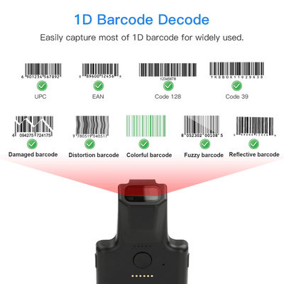 اسکنر تلفن 1D کلیپ بارکد اسکنر بلوتوث کار با تلفن ، بارکد خوان قابل حمل