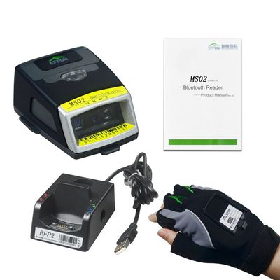 MS02 بارکد دستکش بلوتوث بی سیم بارکد خوان دست آزاد